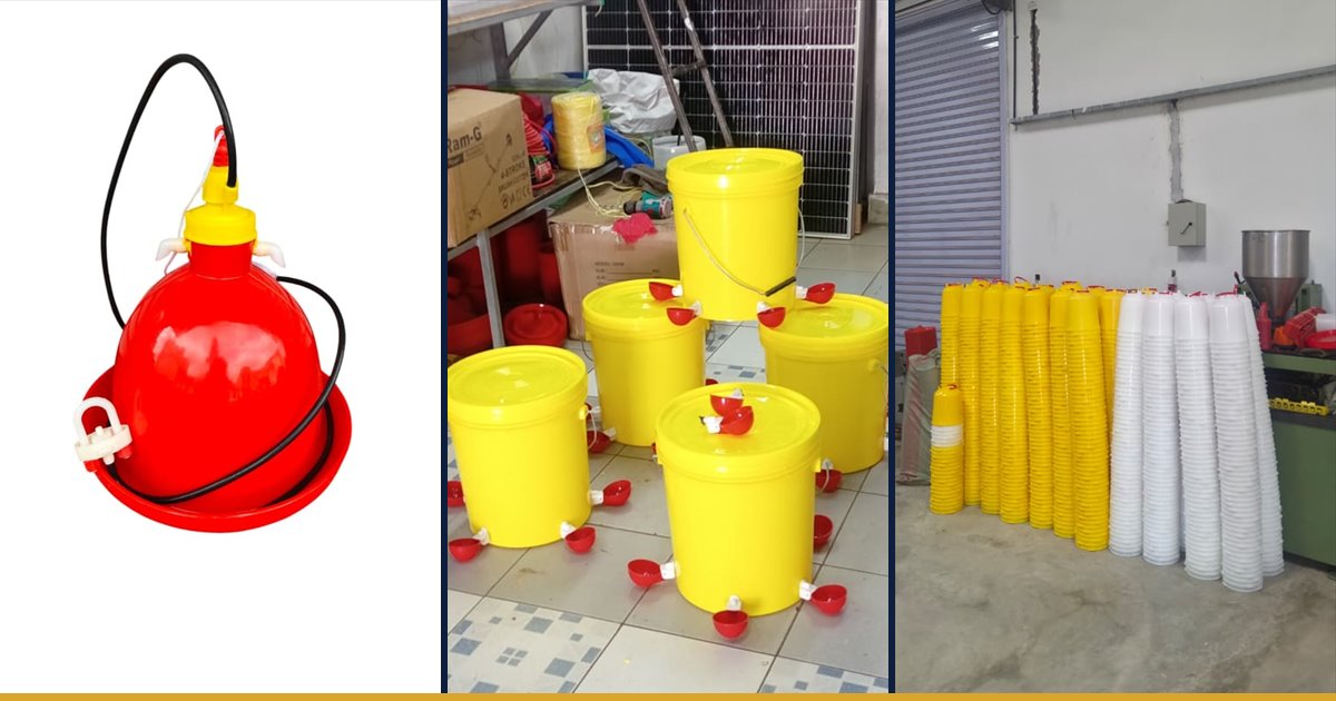 Automatic poultry drinkers, cup nipples and moulded drinker stock at Fuga Equipment