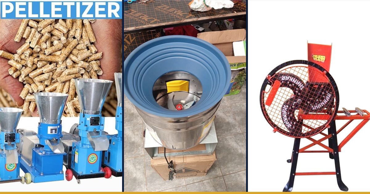 Feed pelletizer, vegetable chopper and chaff cutter for on-farm feed production